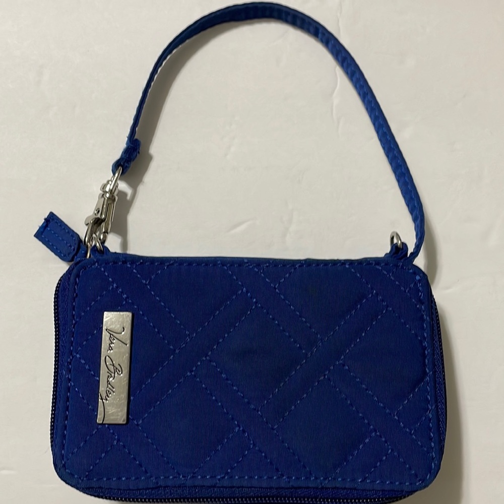 Vera Bradley Microfiber Royal Blue Wristlet